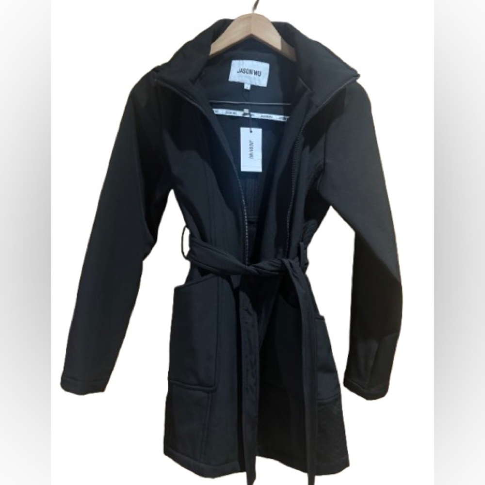 Jason Wu Med Length Trench Coat w Belt and Hood Small NWT